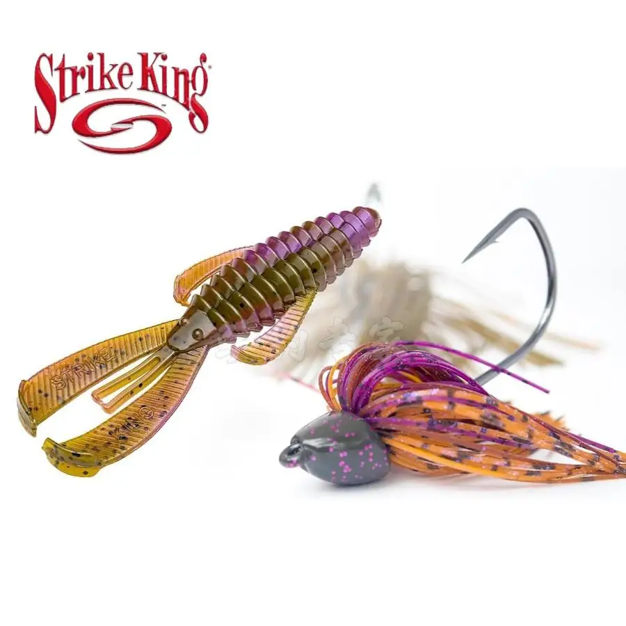 American Strike King Luya cebo suave grupo de pesca de Texas diseño KVD RGBUG3 pulgadas 4 pulgadas obstáculo camarones - imagen 5