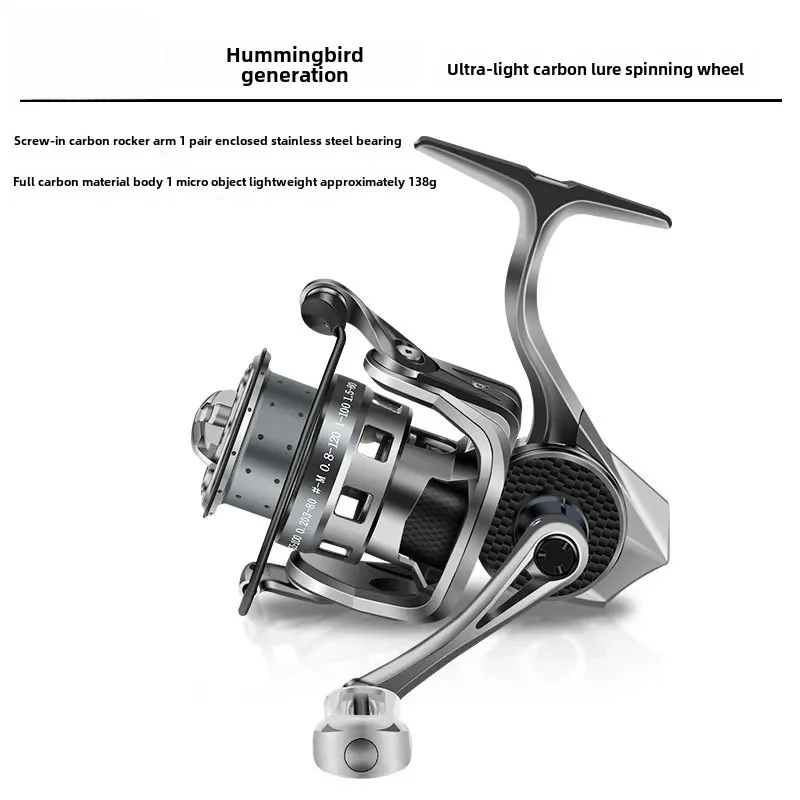 Hunter Fishing King Hummingbird Gen Carrete Carbono Pesca Largo Alcance - imagen 3
