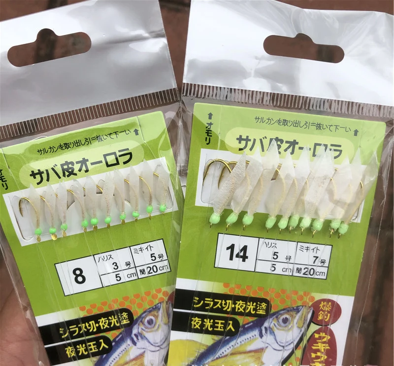 Anzuelo de piel de pescado blanco, anzuelo de cuerda biónico, anzuelo de piel de camarón, caballa a rayas blancas volteadas y anzuelo español - imagen 2