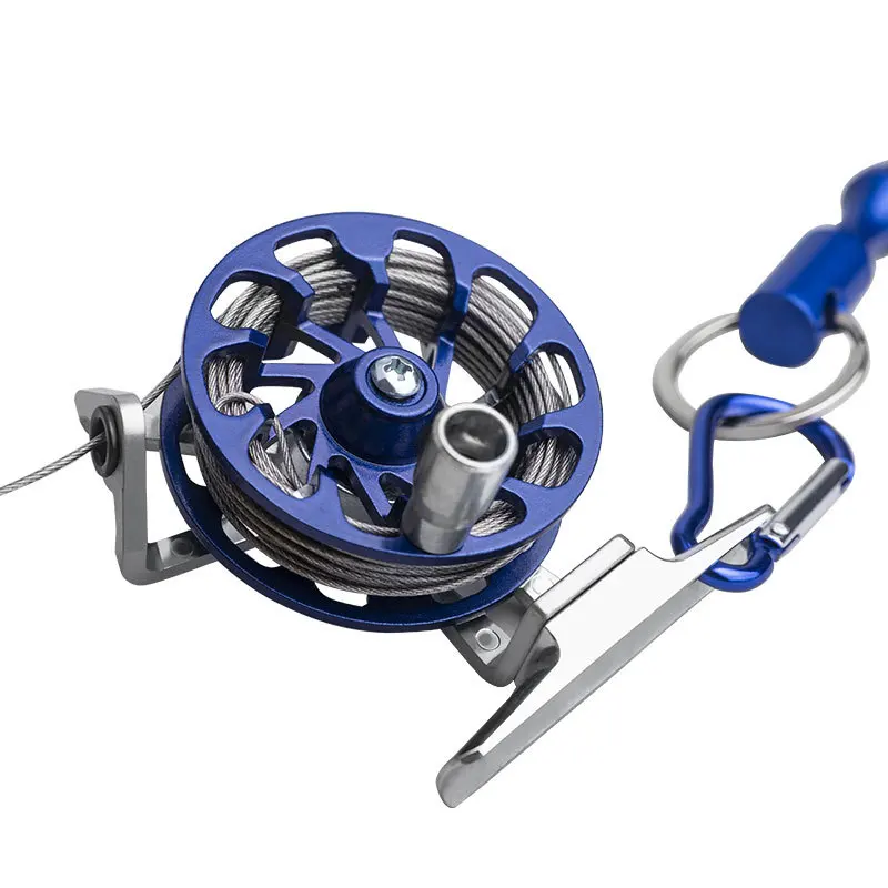 5/10 broches de bloqueo de pesca, hebilla de 14CM con carrete de mosca, cadena de acero inoxidable de pato amarillo con flotador, cinturón de bloqueo de señuelo de peces vivos