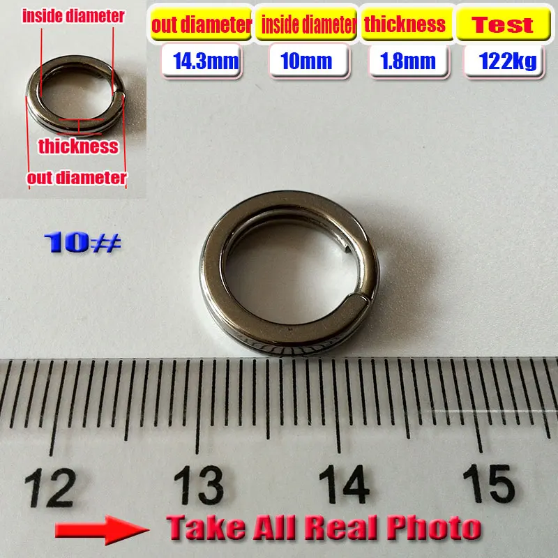 2025 anillos divididos de pesca de acero inoxidable 304 de alta densidad 50/100/200 unids/lote accesorios de pesca de conexión de señuelo - imagen 3