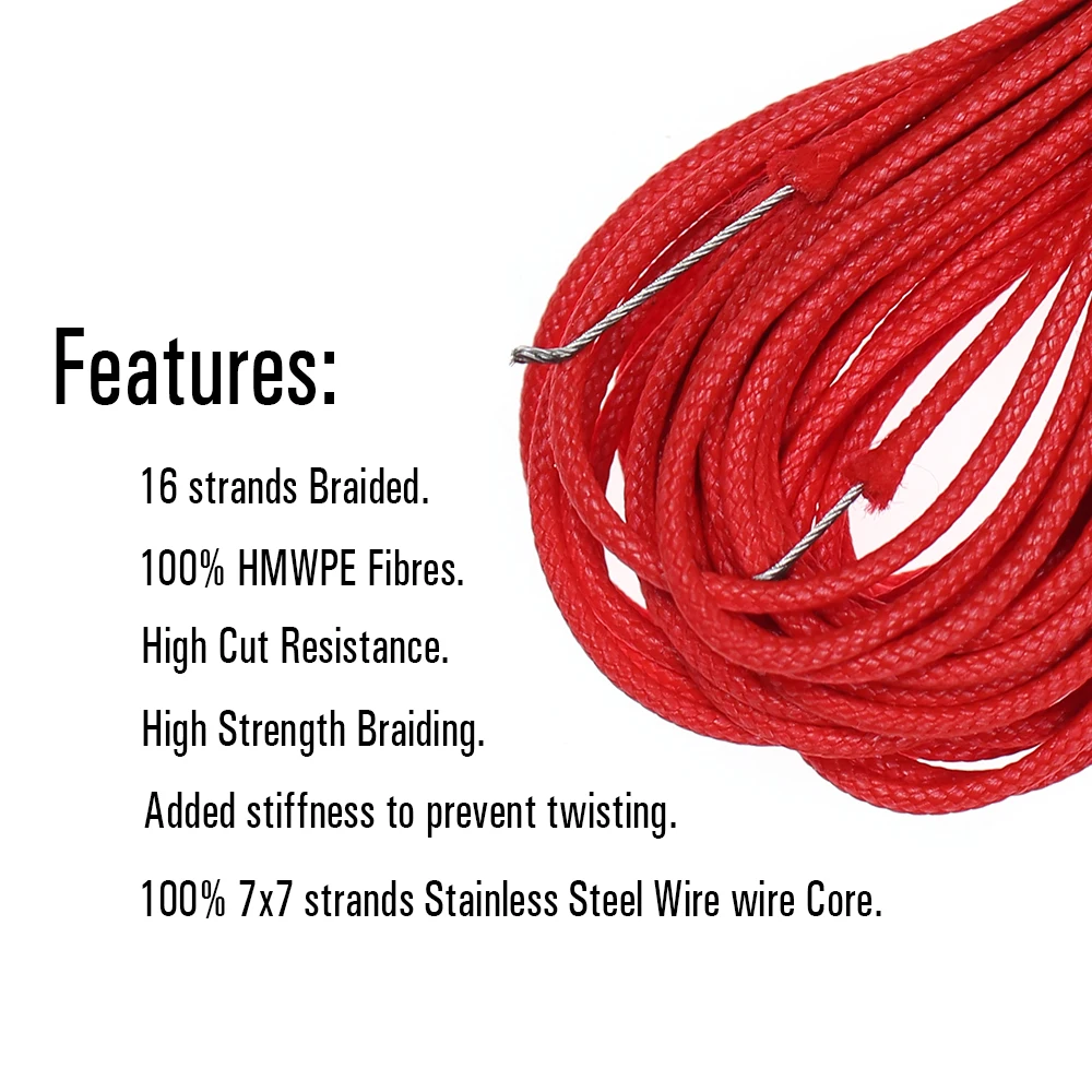 ICERIO-anzuelo de pesca con núcleo de alambre de acero inoxidable, anzuelo de ayuda de PE, anzuelo, señuelo, línea trenzada, accesorios de pesca - imagen 4