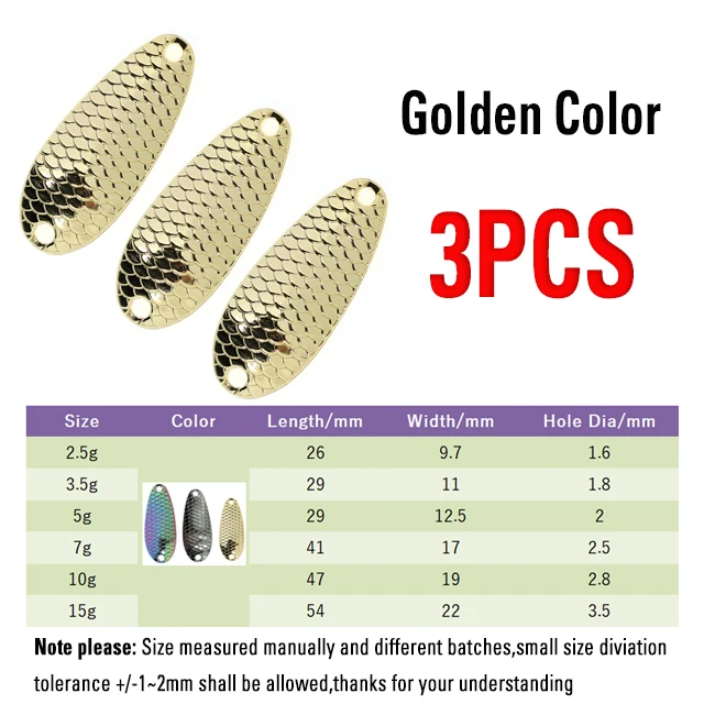 golden 3pcs