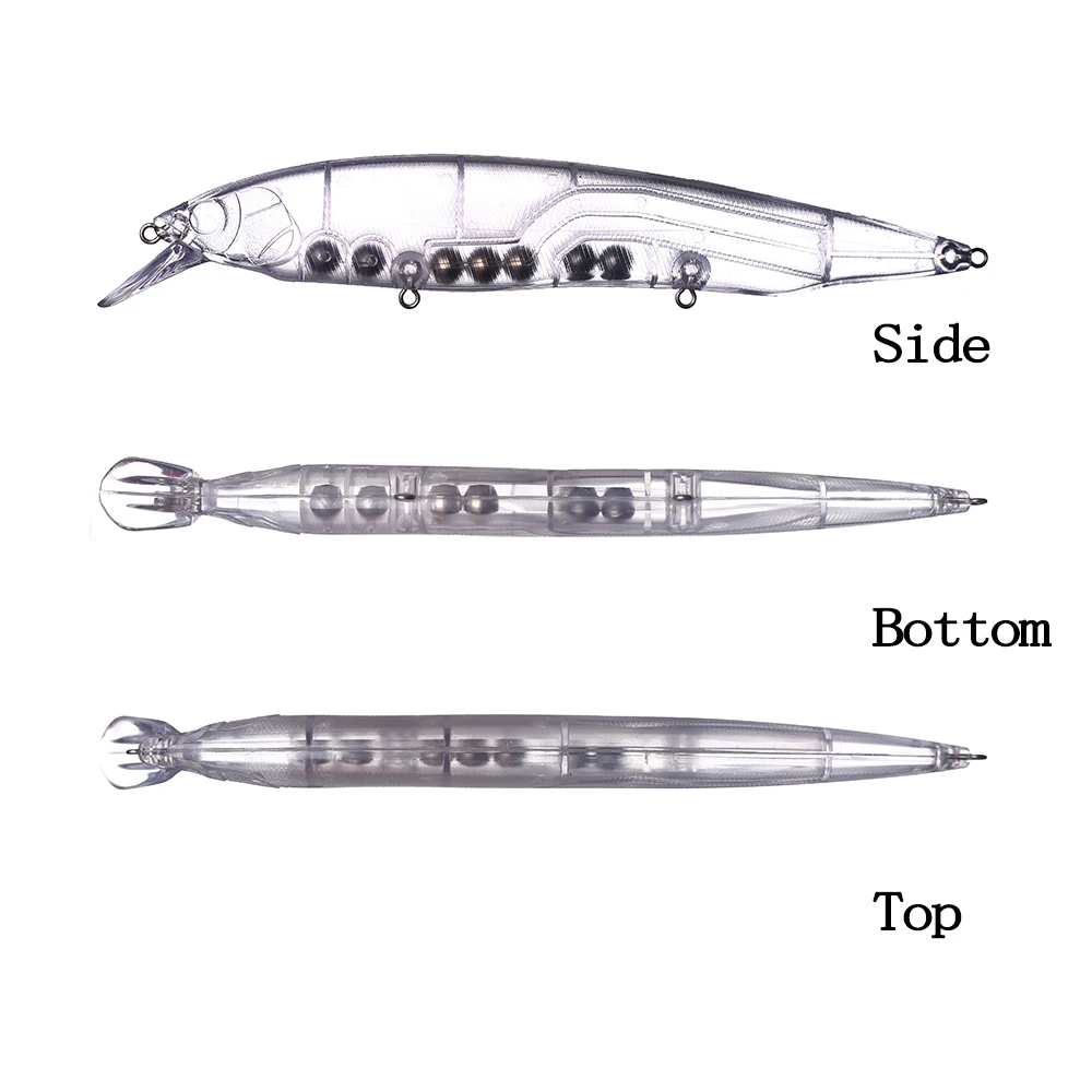 Chan'sHuang-señuelo de pesca Artificial, cebo en blanco sin pintar de 10 piezas, Rattte fuerte, 170mm, 27,3g, pistón de piscardo largo fundido en el interior, bricolaje - imagen 3
