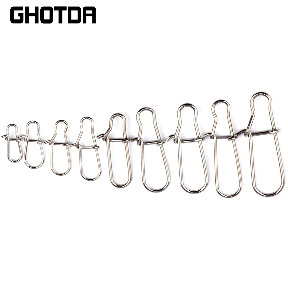 GHOTDA-Herramienta de aparejos, accesorio de pesca con mosca, Conector de pesca giratorio, Pin a presión, fuerte resistencia, 8kg-47kg, mosquetón de señuelo de anzuelo - imagen 5