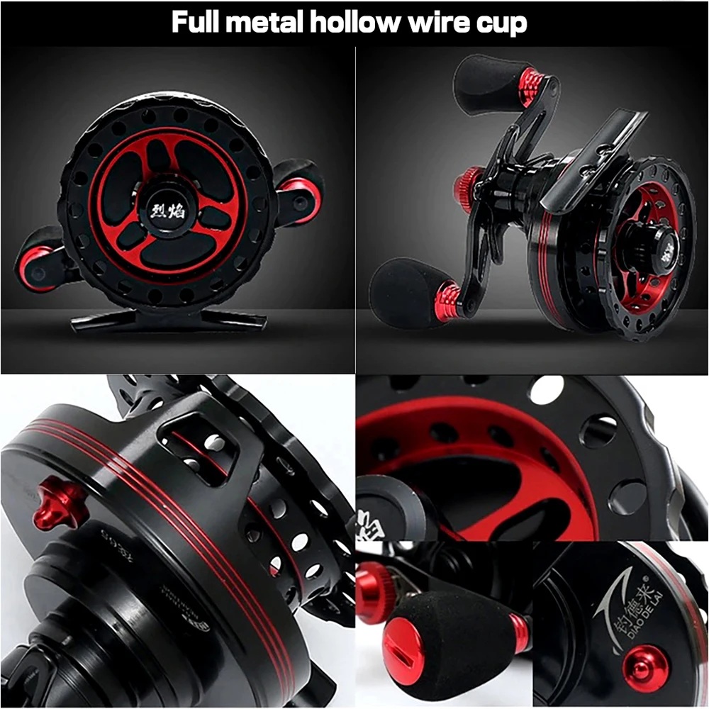 GHOTDA-carrete de pesca con mosca de aluminio, rueda de balsa de alta calidad, resistencia: 10 KG - imagen 3