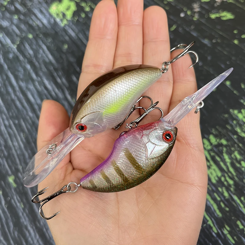 Crankbaits de buceo profundo, Señuelos de Pesca flotantes, Wobbler para lubina, Lucio, Swimbait, cebo duro Artificial, equipo de Pesca, 55mm, 11,4g - imagen 2