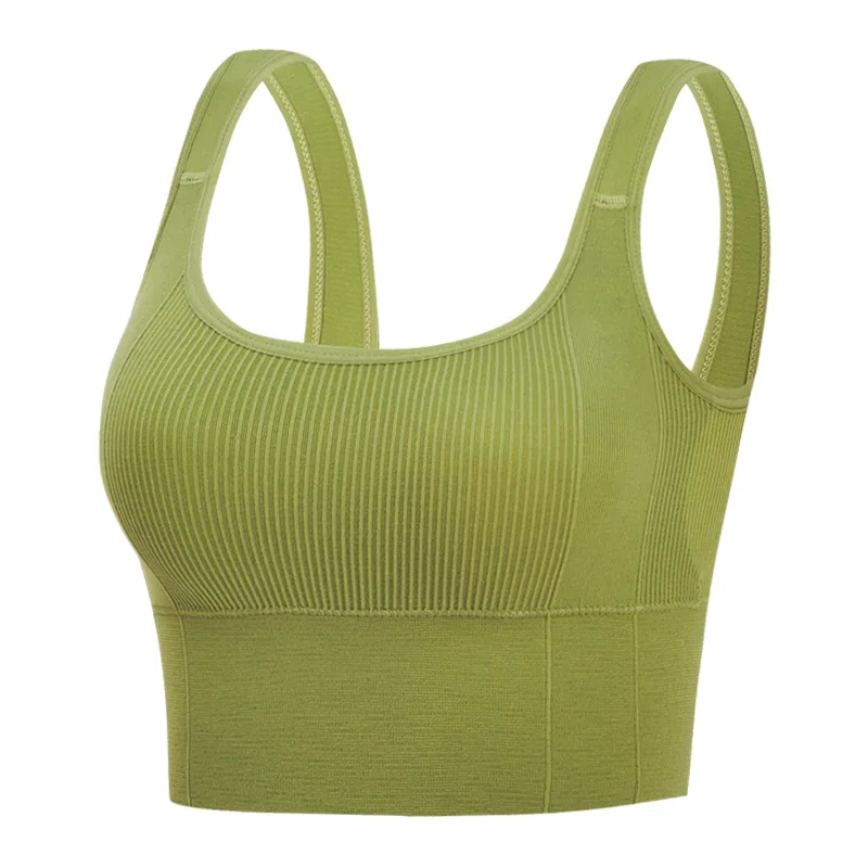 Ropa interior de ciclismo para mujer, chaleco deportivo de belleza, pecho envuelto en la espalda, transpirable, sin anillo de acero, ropa interior fruncida para correr y Yoga - imagen 4