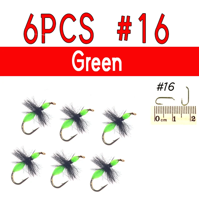 6pcs Green Size 16
