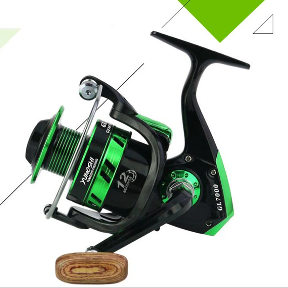 Juego combinado de carrete de caña de pescar, 1,8 m, 2,1 m, 2,4 m, 2,7 m, 3m, 3,6 m, caña de mar giratoria corta, carbono y relación de engranaje 5,5: 1 - imagen 5