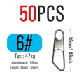 50pcs  Size 6