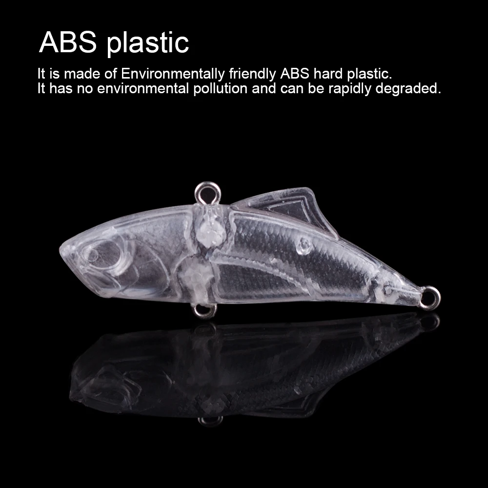 Hanlin-señuelo de pesca de plástico duro sin pintar, aparejos de lubina, 10/20 piezas, 4,5 cm, 5g, Mini VIB - imagen 5