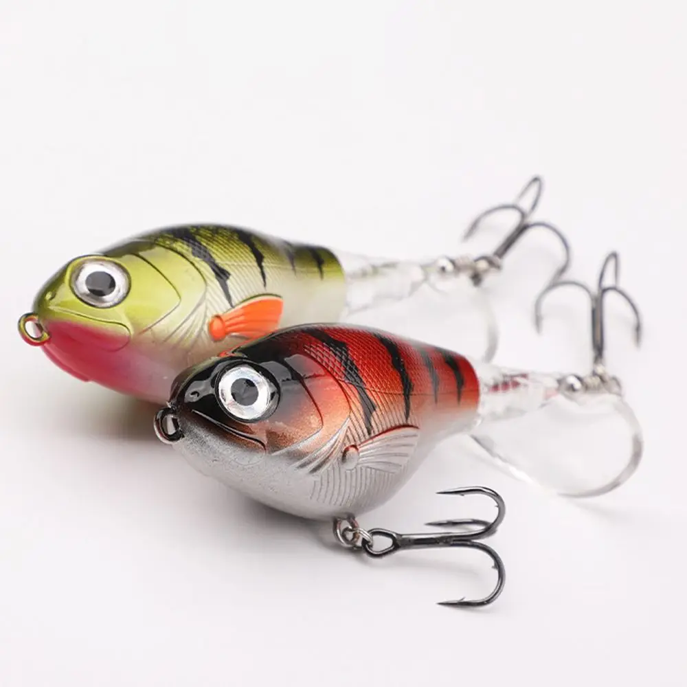 Señuelos de Pesca con ojo 3D, cebo de pesca de plástico flotante Mino giratorio, 11,5g/16g con 2 anzuelos triples, Topwater - imagen 3