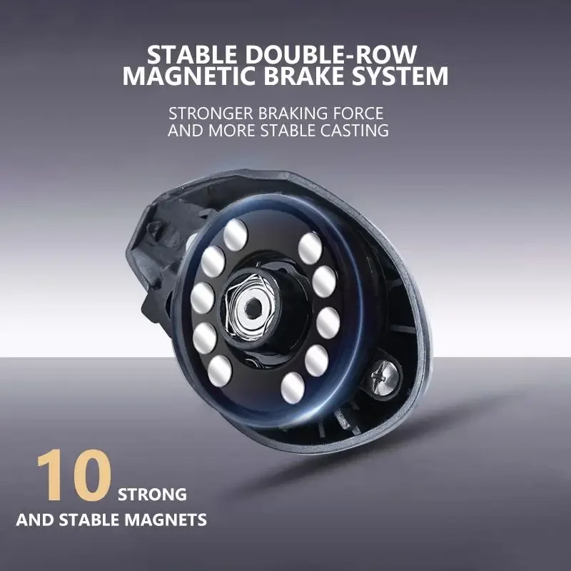 Carrete Mavllos ST Light Baitcaster, relación 7:1:1, carrete de aluminio, potencia de arrastre, 4KG, carrete de fundición de cebo de pesca de lubina de agua dulce - imagen 4