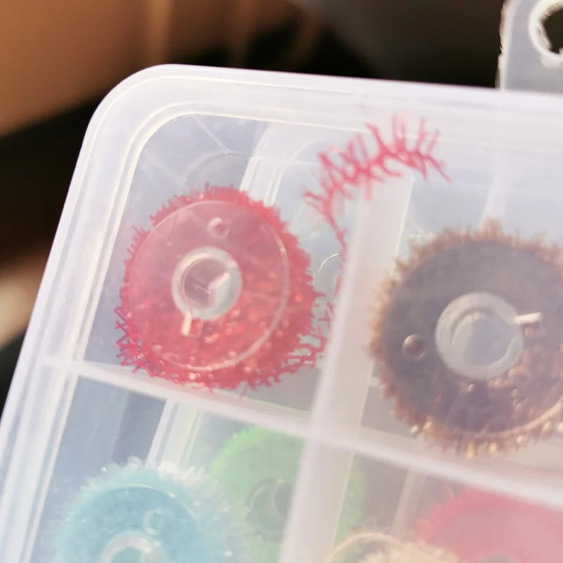 Colorido organizador de spoolie para artesanías creativas