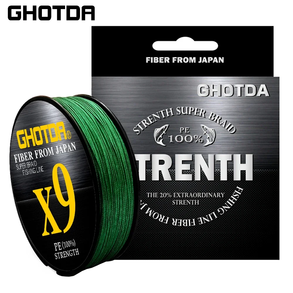 GHOTDA Trenzado PE 8/9/12 hebras – Línea para pesca de carpa - imagen 2