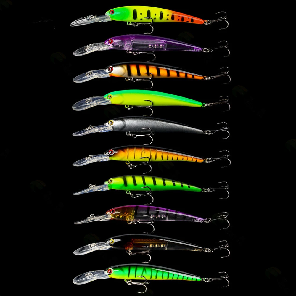 Señuelo de pesca Minnow de hundimiento lento, 1 Uds., 125mm, 11g, cebo duro Artificial láser, Wobblers para trucha, lubina, Jerkbait, aparejos de natación - imagen 5