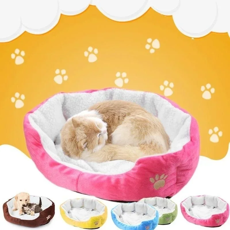 Cama para perros de terciopelo súper suave, estera para mascotas, impermeable y cálida, cama Circular lavable para gatos y perros, suministros para dormir para mascotas - imagen 2