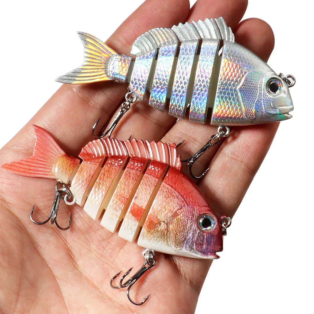 GOBAIT Swimbait 16,5g 8cm señuelo multiarticular lápiz de hundimiento lento juntas de Metal VIB equipo de Pesca anzuelos triples aparejos de Pesca cebo duro - imagen 5