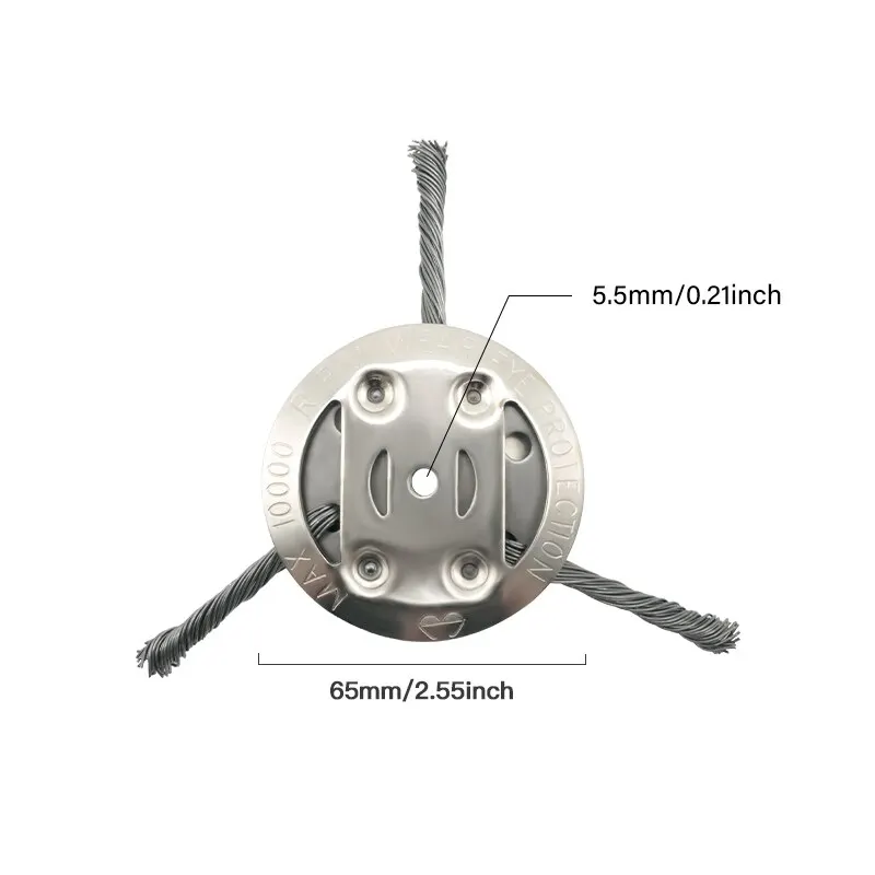 Cabezales de corte de alambre para prevención de óxido, piezas de repuesto para cortacésped, eliminación de óxido, accesorios para cortacésped de acera, herramienta de acero - imagen 2