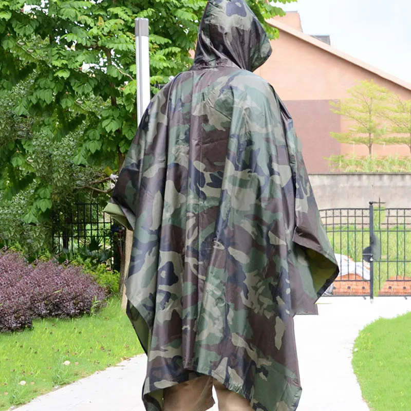 Chubasquero multifuncional para exteriores, impermeable para acampar, ciclismo, estilo capa, fácil de usar, ropa impermeable para hombres - imagen 3