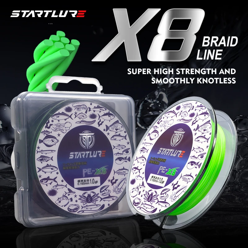 Línea de pesca de 8 hebras, tecnología avanzada de gran angular, línea trenzada de PE, pesca en agua dulce y salada - imagen 2