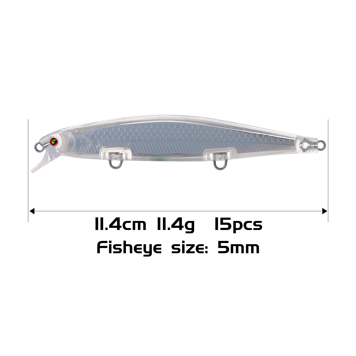 Señuelos Minnow transparentes sin pintar para bricolaje láser - imagen 5