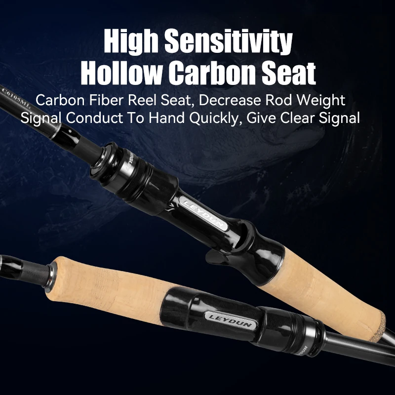 Leydun BROOK caña de pescar súper ligera 4 + 1 sección 74g MF acción guía Fuji M/ML caña de fundición giratoria de viaje para caña de Lucio - imagen 5