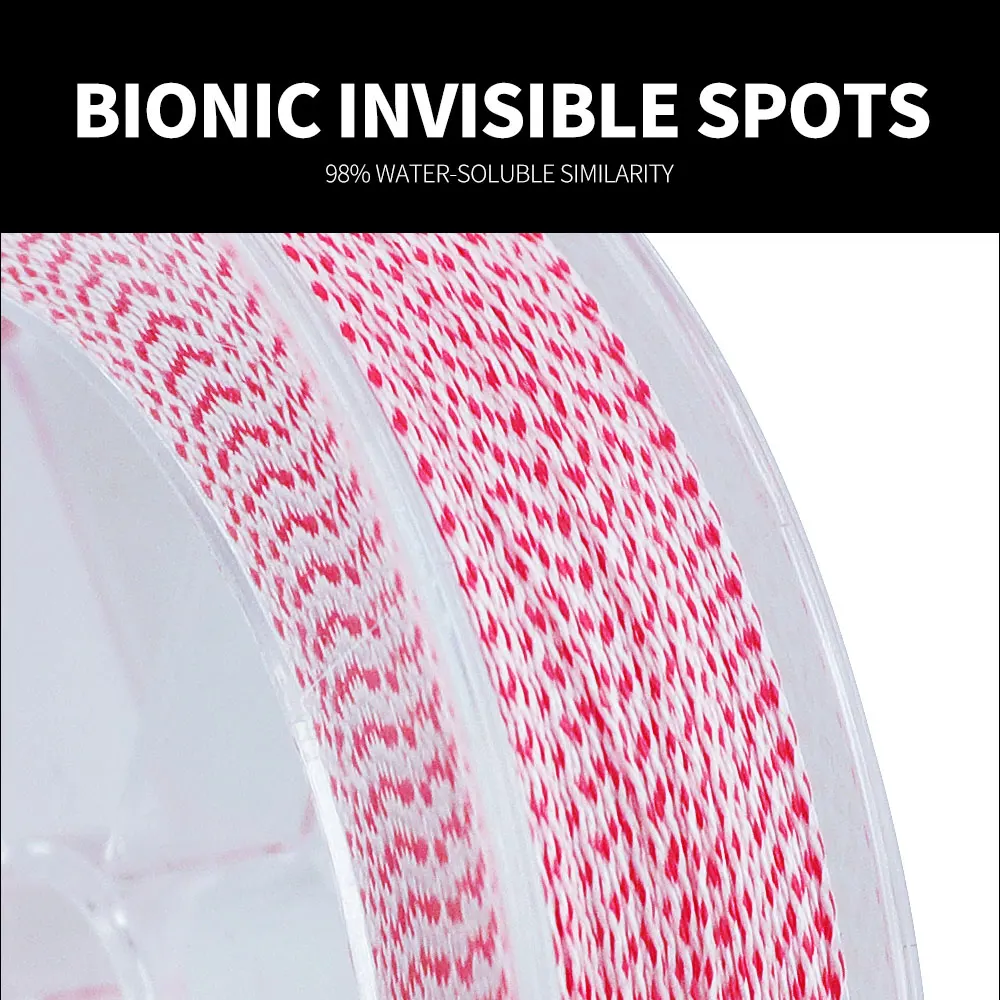 Experimente lo último en líneas de pesca invisibles con nuestras manchas invisibles solubles en agua al 98%