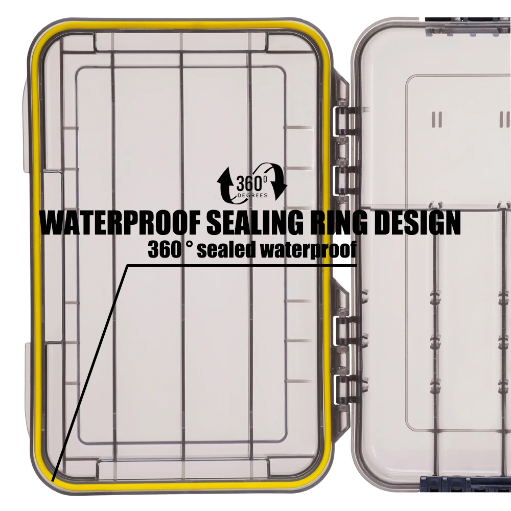 SAMOLLA nueva caja grande impermeable para aparejos de pesca, anzuelo de pesca, señuelo, caja de almacenamiento de cebo, accesorios portátiles para aparejos de pesca - imagen 3