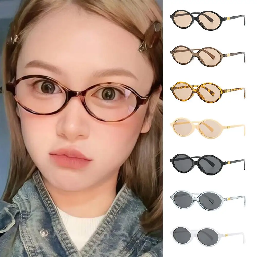 Gafas de sol ovaladas pequeñas Vintage para mujer, estilo Punk, protección UV, sombras de Hip Hop, tiro callejero - imagen 5