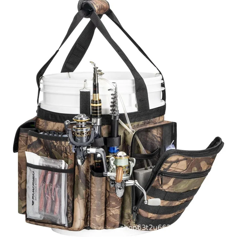 NUEVO BOLSA multifuncional con soporte para caña, bolsa de almacenamiento de carrete de aparejos de pesca, bolsa impermeable de 3 colores, bolsa de pesca resistente al desgaste