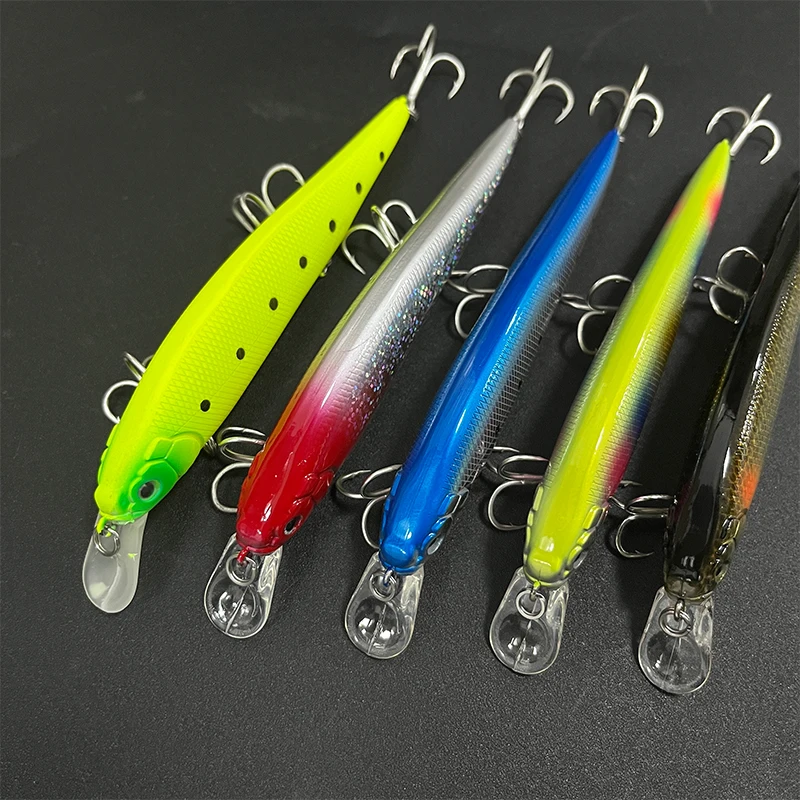 Señuelo de Pesca de pececillo hundido de fundición larga, 115mm, 16,7g, Wobbler, Pesca Isca, cebo duro Artificial, lubina, trucha, Swimbait de Pesca - imagen 4
