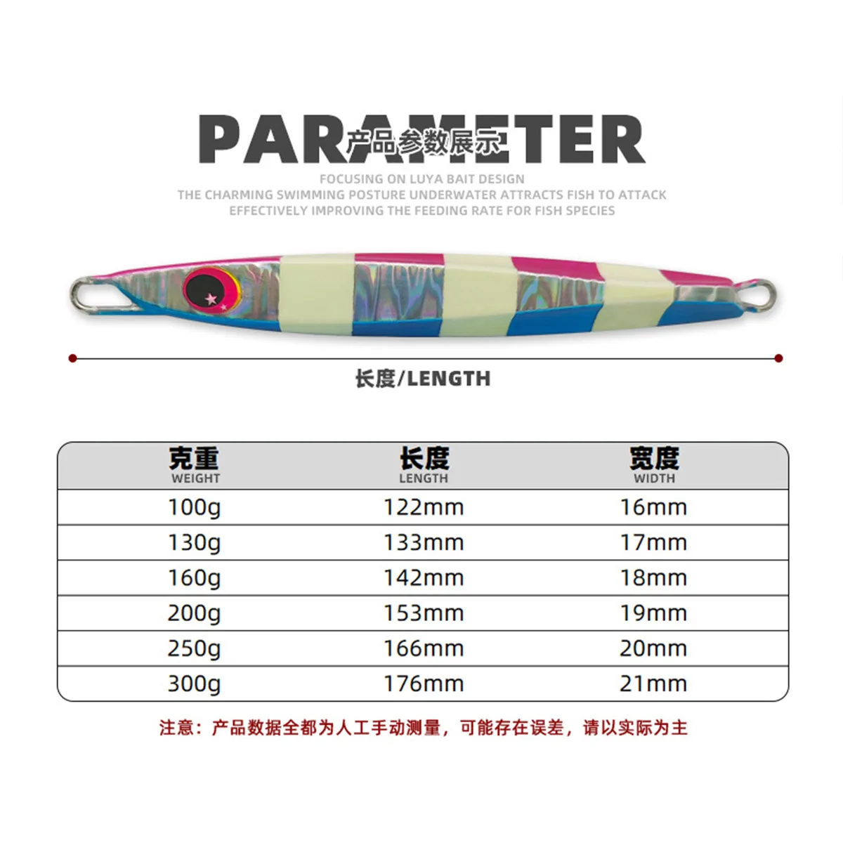 Señuelo de Jigging deslizante de sardina, 100g, 130g, 160g, 200g, 250g, 300g, plantilla de Metal de fundición larga UV, plantillas de velocidad Vertical de aguas profundas - imagen 4