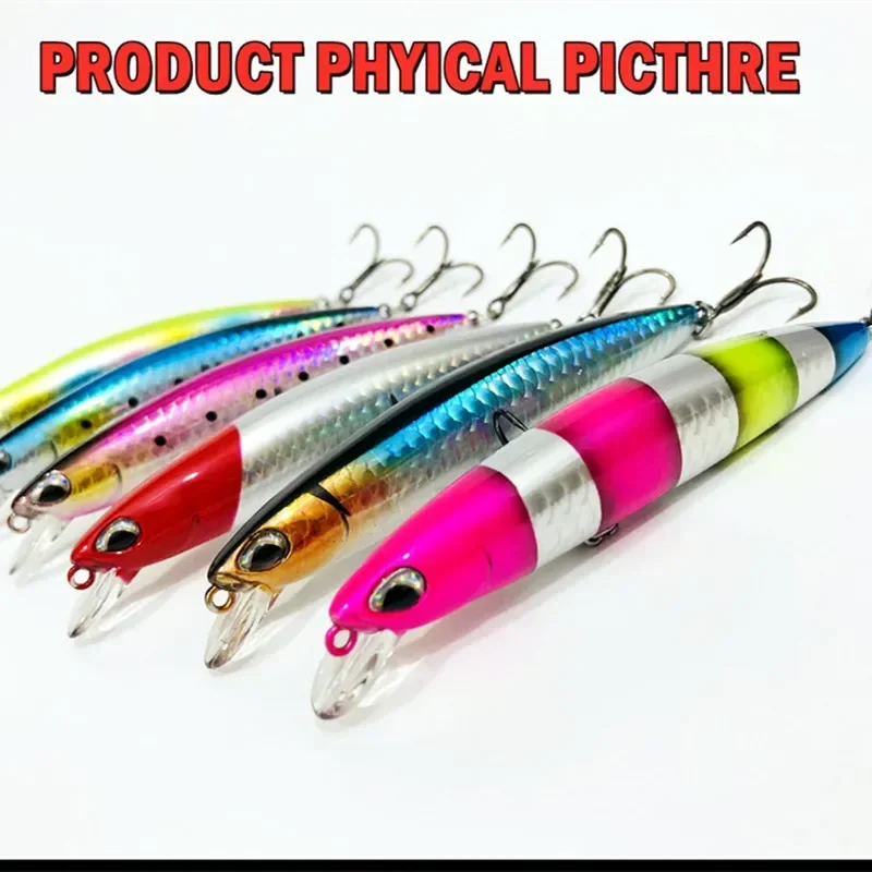 Señuelo de pesca de fundición larga, 90mm, 12,5g, profundidad de pececillo suspendido, 0,8 m, Lucio, lubina, Jerkbait, aparejos, señuelo duro Artificial - imagen 5