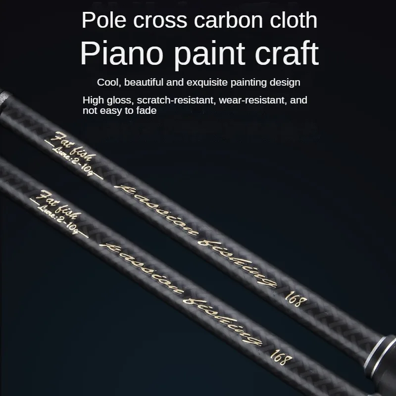 Caña de pescar giratoria de fibra de carbono ultraligera, señuelo rápido, cebo 2-10G peso de línea 10-35LB para estanque de depósito y corriente - imagen 4