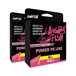 Sedal trenzado rosa Angryfish X8 – 8 hebras que no destiñe