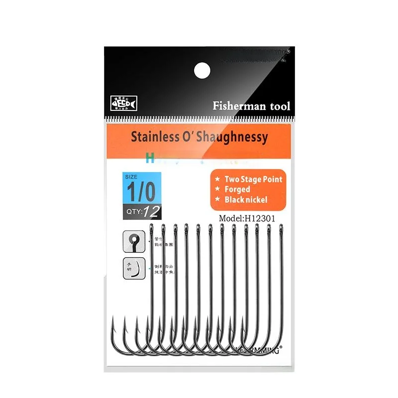 KEARMMING Ganchos de fiing de mango largo Gancho de espada de fiing de banco de mango recto Gancho Kingfi Gancho de lubina con anzuelo Durable Fis... - imagen 2