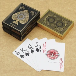 Baraja Texas Holdem 24K Oro plástico impermeable regalo ocio