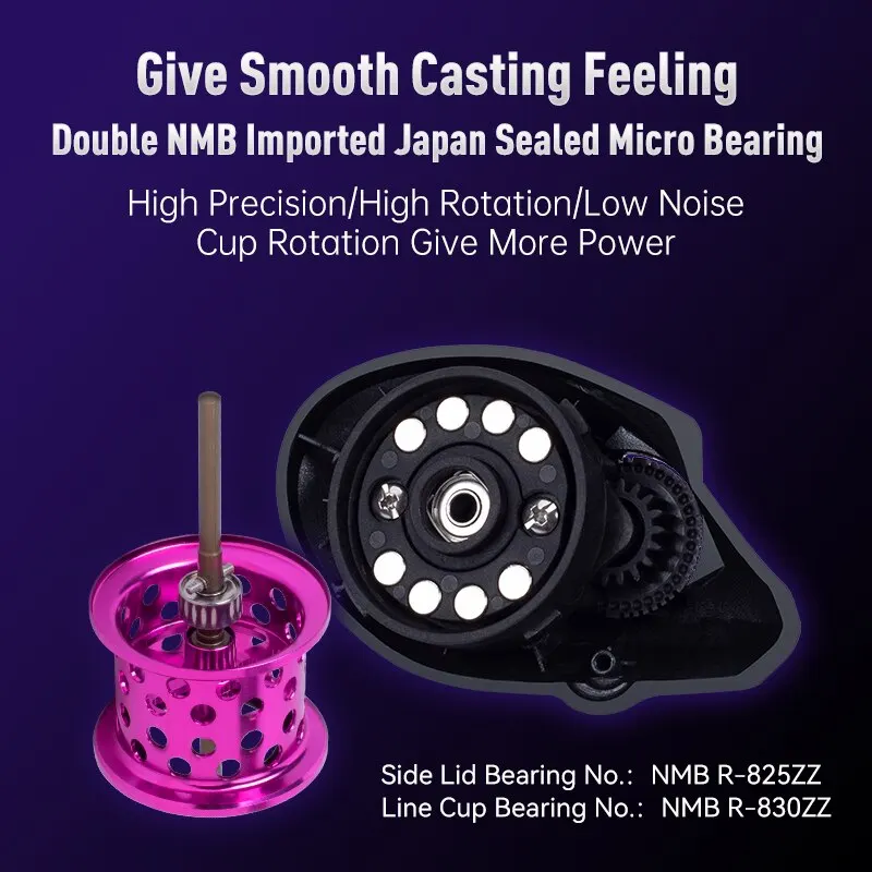 Kingdom-carrete de pesca Baitcasting ultraligero, 135g, 7,1: 1, 8,1: 1, 4kg, Micro Monster, bobina de juego ligera - imagen 5