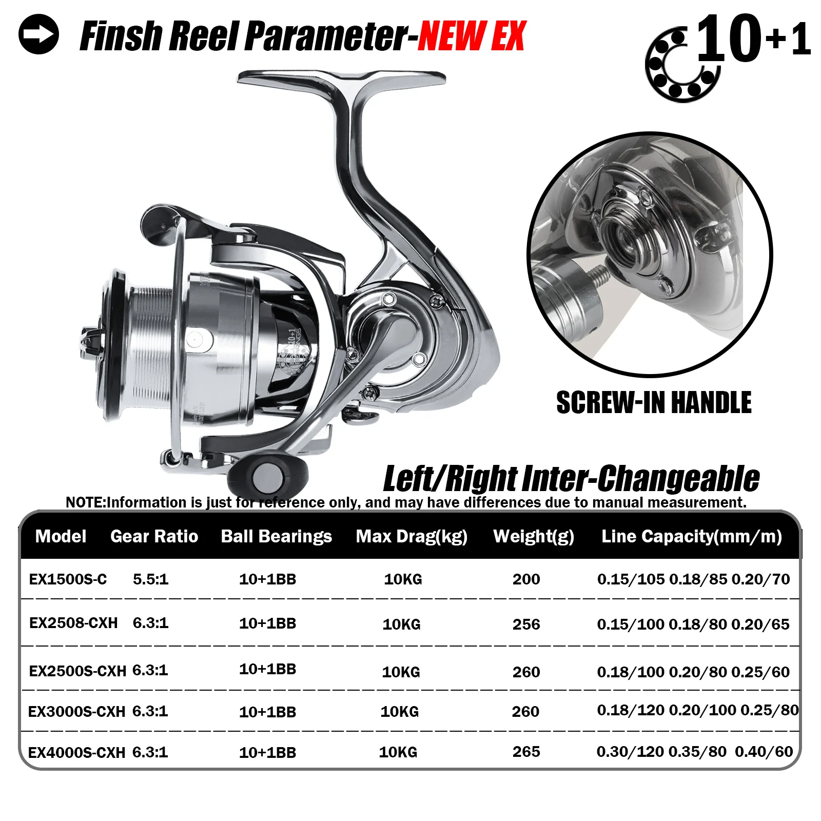 Carrete de pesca giratorio superligero, bobina de 10 + 1BB 2023: 1, rodamiento de acero inoxidable, aparejos impermeables de agua salada para lubina y Lucio, 6,3 - imagen 3