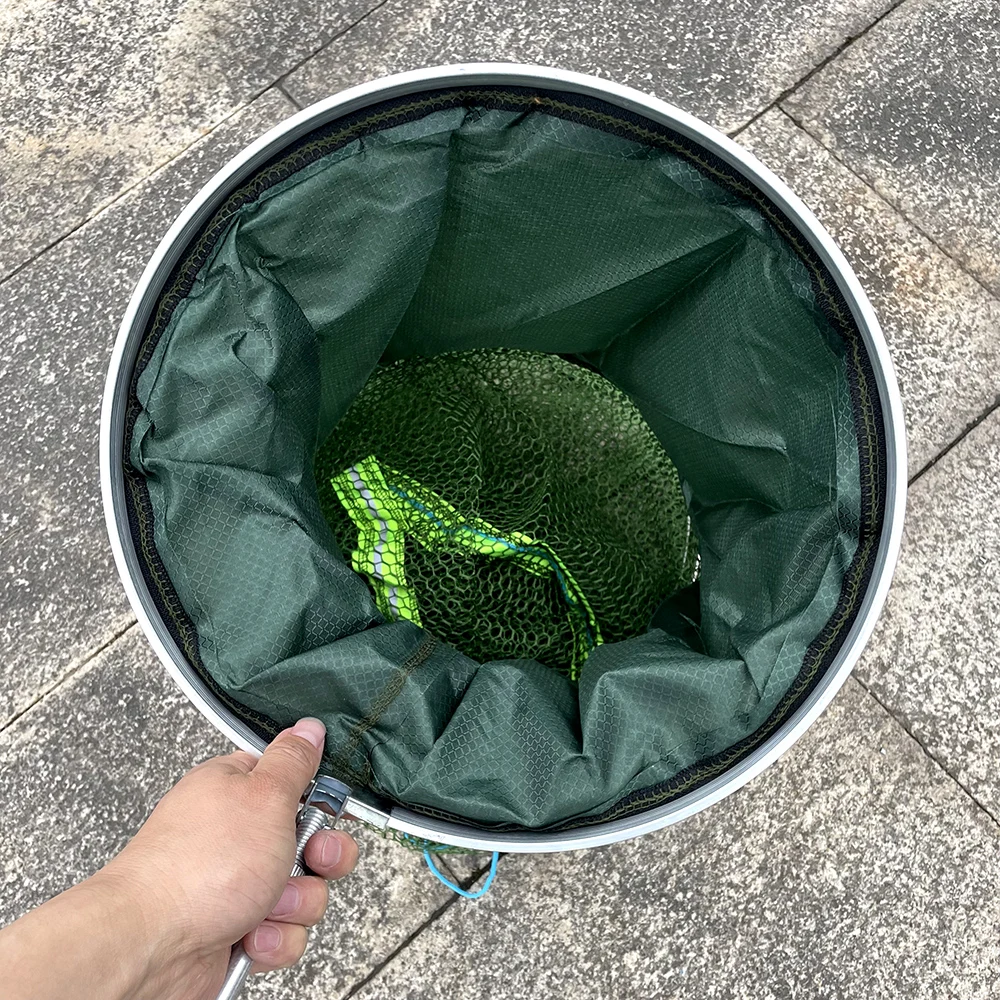 Red de almacenamiento grande para el cuidado de la pesca, cesta de acero inoxidable, redes de inmersión para mantener los peces vivos en el agua, herramientas de cesta de pesca, carga de 50kg - imagen 4