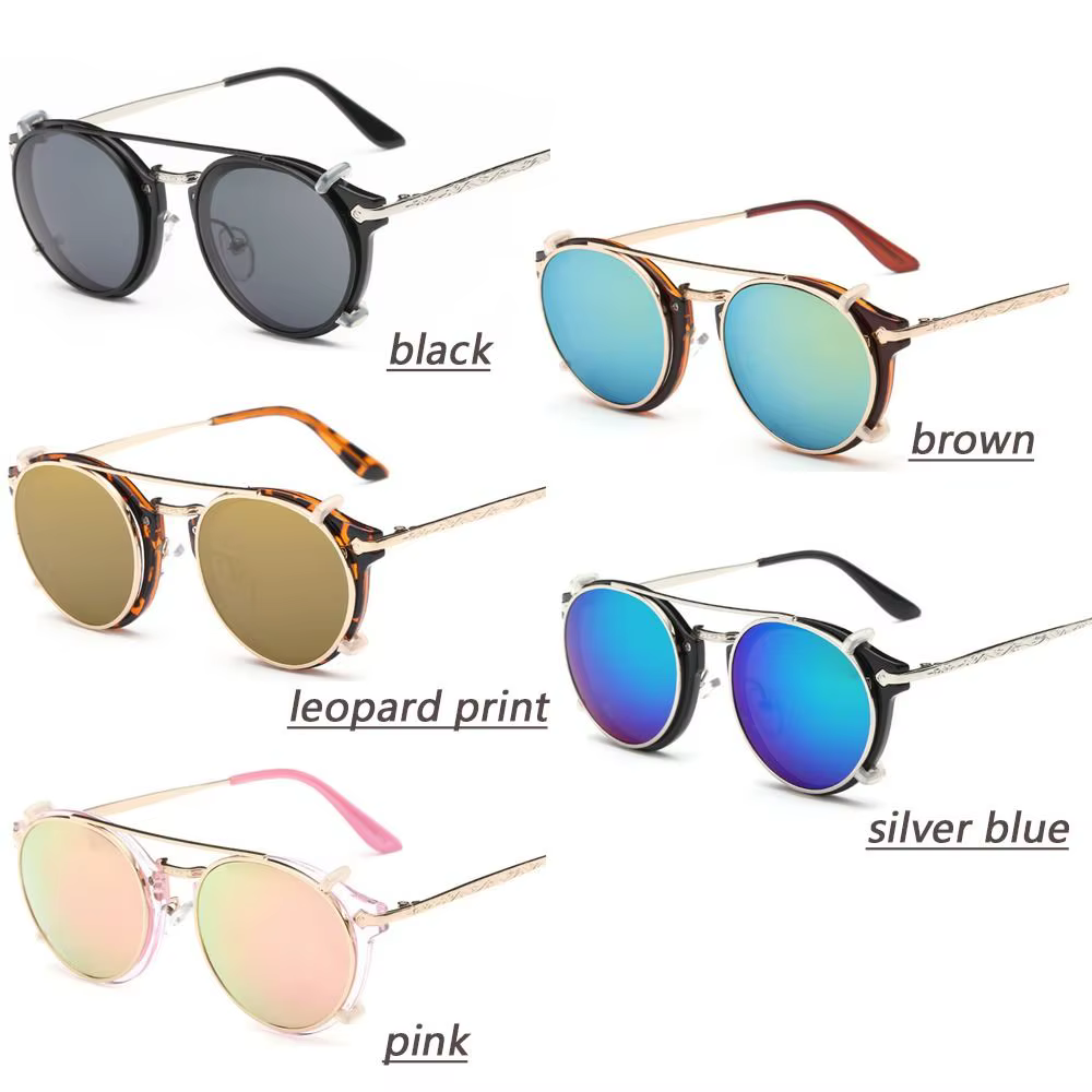 Gafas de sol coreanas de doble capa Steampunk abatibles con tapa, gafas Punk de dos usos, gafas de sol negras, gafas de sol para exteriores - imagen 4