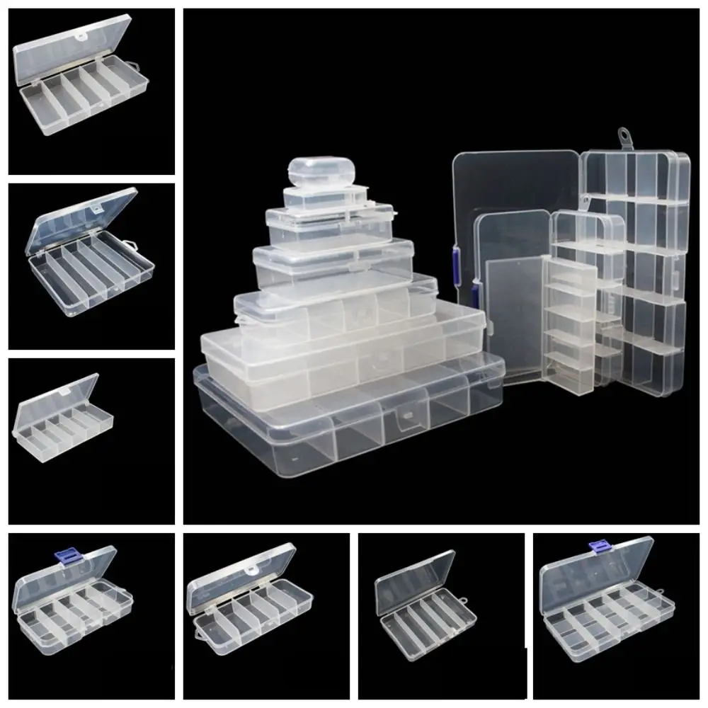 Caja de accesorios para peces con compartimentos ajustables, buen efecto de sellado, cajas transparentes para aparejos de pesca, fácil de usar, profesional - imagen 3