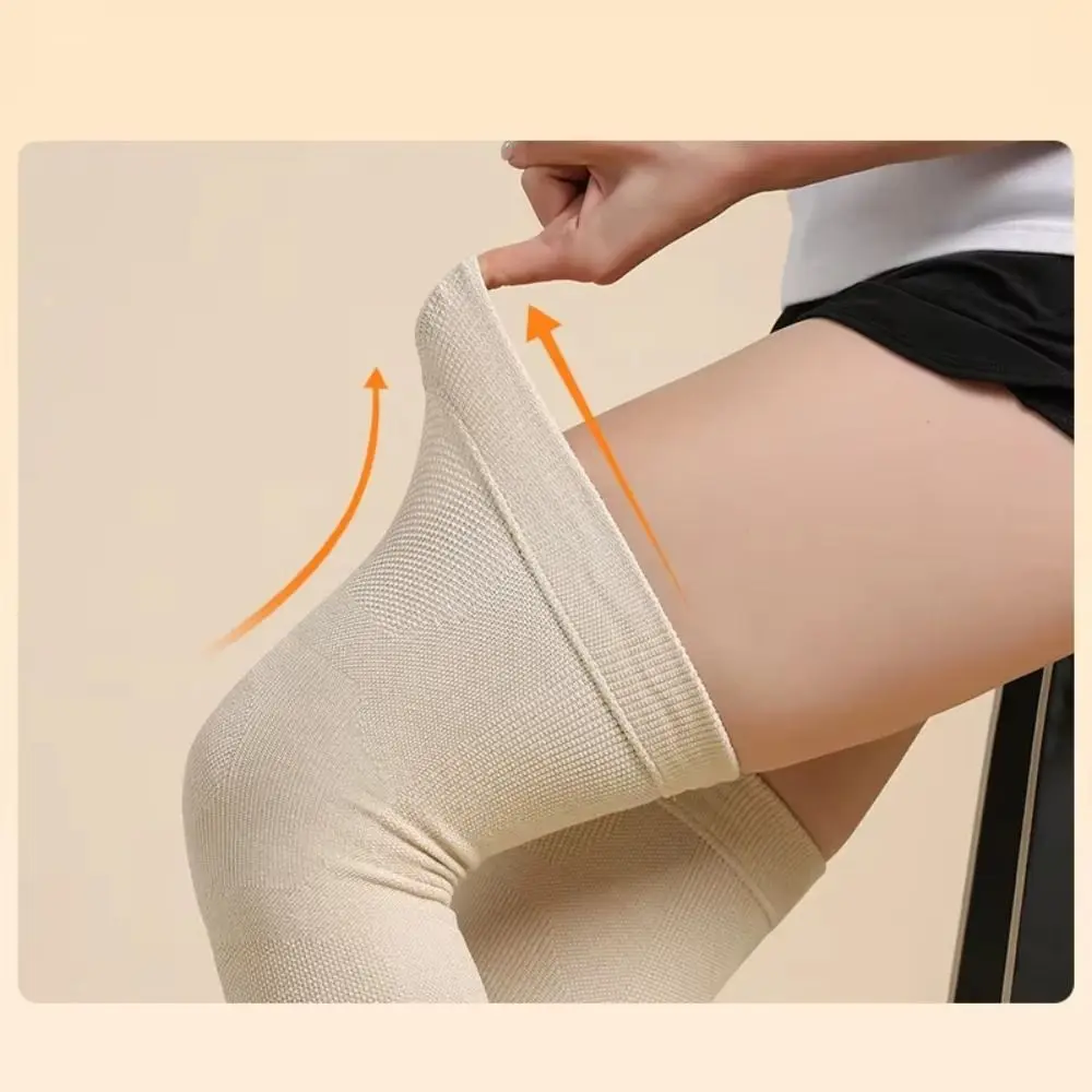 Nuevas rodilleras deportivas de algodón, almohadillas elásticas de soporte elásticas desnudas, negras y grises, equipo de compresión para Fitness al aire libre - imagen 2