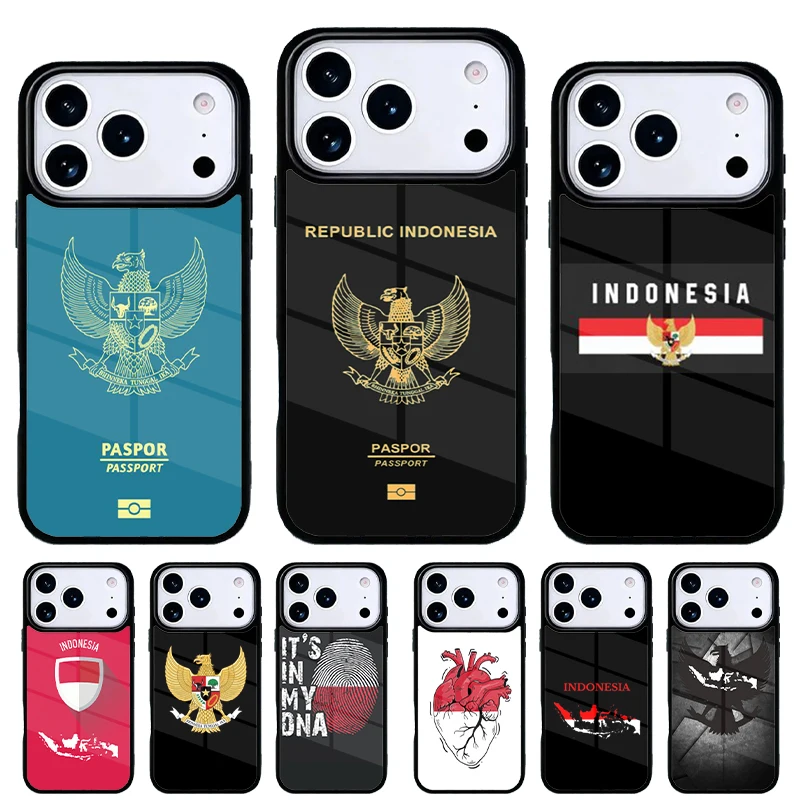 Funda mapa Indonesia bandera – iPhone 13 14 15 16 17 Pro Max