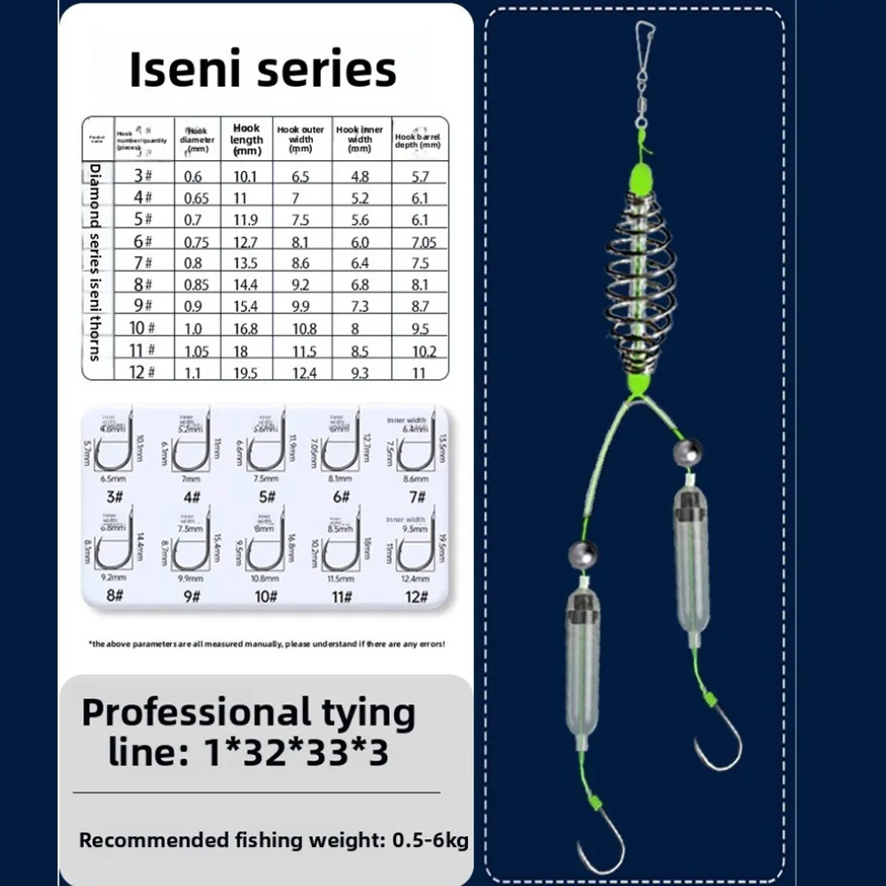 Anzuelo doble para Pesca, aparejos de pelo, anzuelo con jaula de cebo, suspensión, anzuelo de Pesca de carpa, aparejos de Pesca de carpa listos, señuelo de Pesca