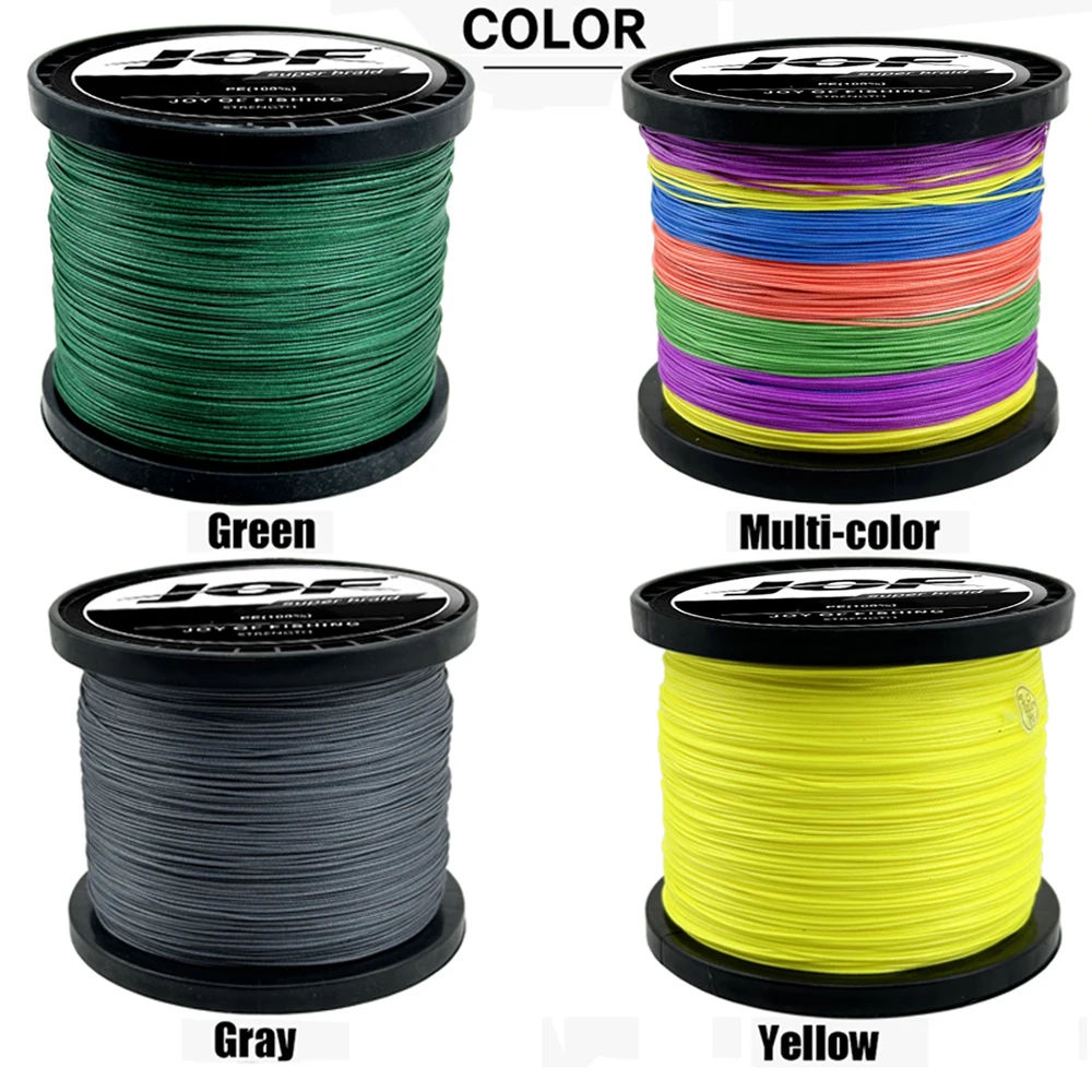 JOF-línea de pesca trenzada de alta resistencia de 16 hebras, 25LB-200LB, multifilamento antimordida, PE, para señuelo, pesca de peces grandes, 500m - imagen 5