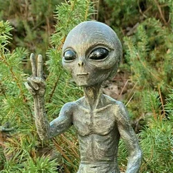 Figura extraterrestre de resina para decoración de jardín y patio