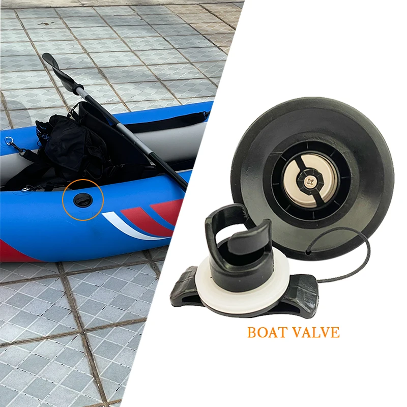 Válvula de aire SUP inflable negra, accesorios para canoa de Kayak, bote de balsa de barco, protección contra fugas de doble sello, tapa adaptadora de tapones de aire - imagen 5